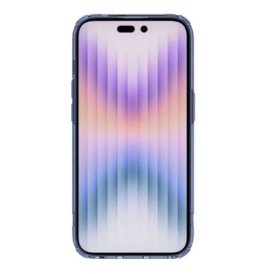 „Nillkin“ Nature TPU Pro MagSafe Apple iPhone 14 Pro Max skaidrus sustiprintos apsaugos kieto silikono mėlynas dėklas | Priedai.