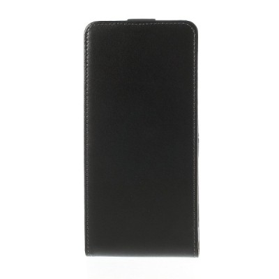 Sony Xperia Z2 klasikinis vertikaliai atverčiamas juodas odinis dėklas / Priedai.lt