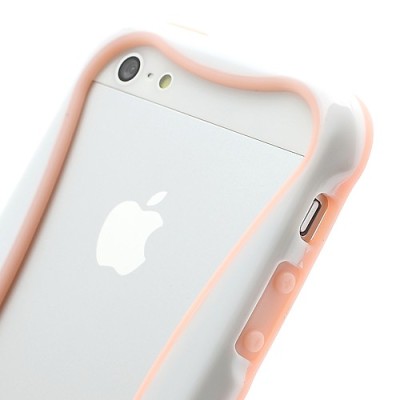 „I-Glow“ rozs un balts Apple iPhone 5 / 5S rāmis - sānu apmale (bamperis) / Vacins.lv