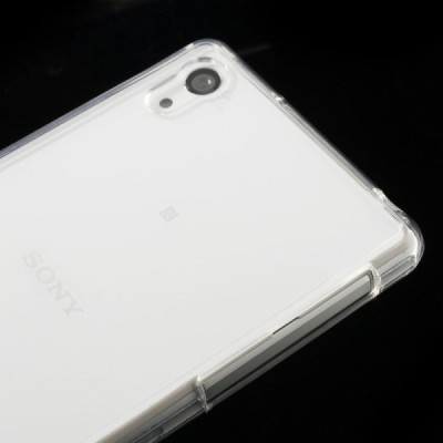 Sony Xperia Z2 kieto silikono (guminis) tpu skaidrus (permatomas) dėklas - nugarėlė / Priedai.lt