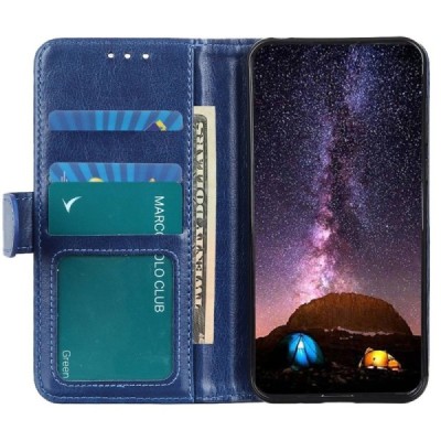 Apple iPhone 14 Pro atvēramais ādas zils maciņš, grāmata (maks) | Vacins.lv