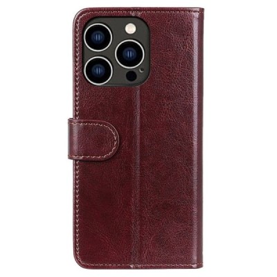 Apple iPhone 14 Pro atvēramais ādas brūns maciņš, grāmata (maks) | Vacins.lv