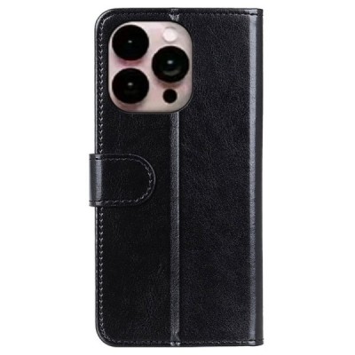 Apple iPhone 14 Pro Max atvēramais ādas melns maciņš, grāmata (maks) | Vacins.lv