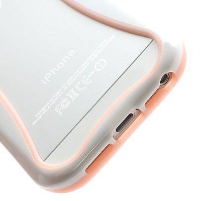 „I-Glow“ rozs un balts Apple iPhone 5 / 5S rāmis - sānu apmale (bamperis) / Vacins.lv