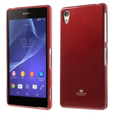 Mercury TPU kieto silikono raudonas Sony Xperia Z2 dėklas - nugarėlė / Priedai.lt