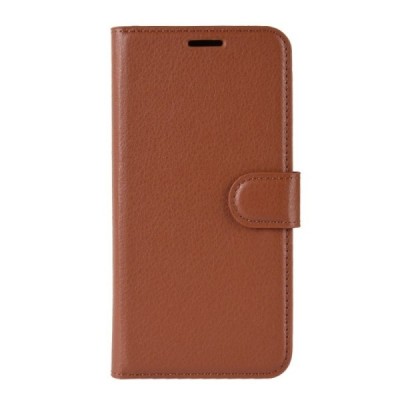 Asus Zenfone Max Pro (ZB601KL) atvēramais ādas brūns Litchi maciņš (maks) | Vacins.lv