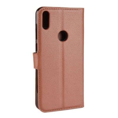 Asus Zenfone Max Pro (ZB601KL) atvēramais ādas brūns Litchi maciņš (maks) | Vacins.lv