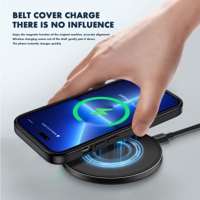 Apple iPhone 14 Pro Max elegants „IPAKY“ Rubberized dzidrs (caurspīdīgs) silikona apvalks (apmales gaiši zilā krāsā) | Vacins.lv