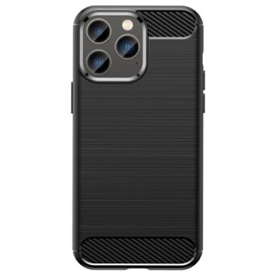 Apple iPhone 14 Pro Max „Carbon“ cieta silikona (TPU) melns vāciņš | Vacins.lv