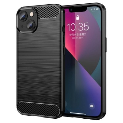 Apple iPhone 14 Plus „Carbon“ cieta silikona (TPU) melns vāciņš | Vacins.lv