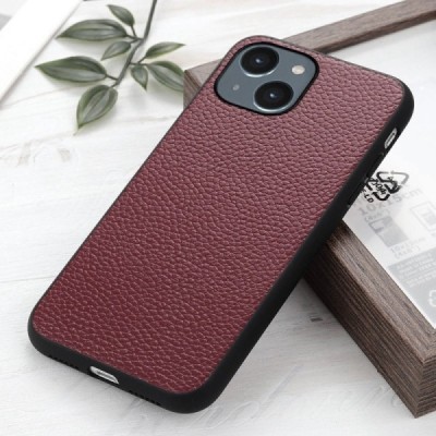 „Deluxe Leather“ Apple iPhone 14 bordo odinis dėklas | Priedai.lt