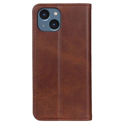 Apple iPhone 14 „Split“ sērijas tumši brūns atvērams maciņš, maks | Vacins.lv