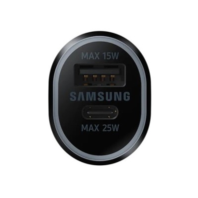 Originalus „Samsung“ Super Fast Charger Duo EP-L4020NBEGEU automobilinis įkroviklis - juodas (25W + 15W) | Priedai.LT