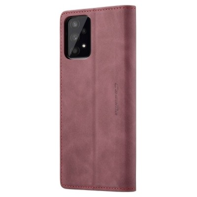 Samsung Galaxy A33 5G (SM-A336E) CaseMe Retro solidus atverčiamas bordo odinis dėklas - knygutė | Priedai.lt