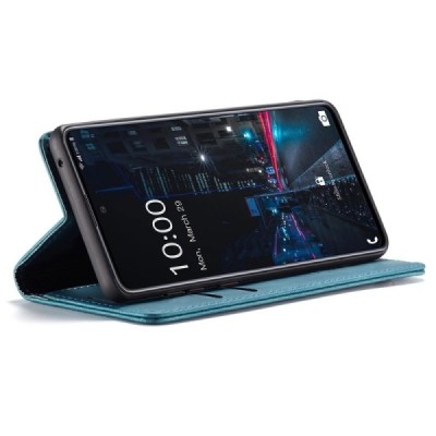 Samsung Galaxy A33 5G (SM-A336E) CaseMe Retro solidus atverčiamas žalias odinis dėklas - knygutė | Priedai.lt