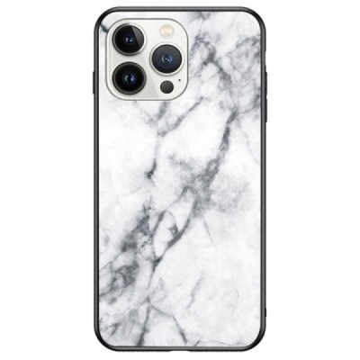 Apple iPhone 14 Pro „Marble“ cieta silikona (TPU) balts apvalks | vacins.lv