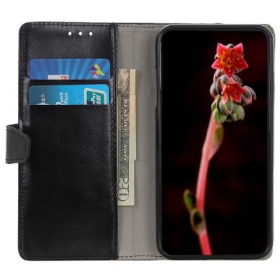 Realme C20 (C11 2021) atvēramais ādas melns maciņš (maks) | Vacins.lv