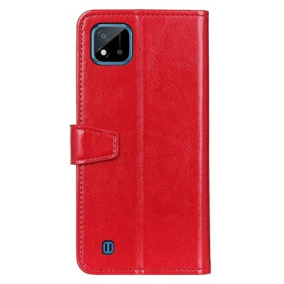 Realme C20 (C11 2021) atvēramais ādas sarkans maciņš (maks) | Vacins.lv