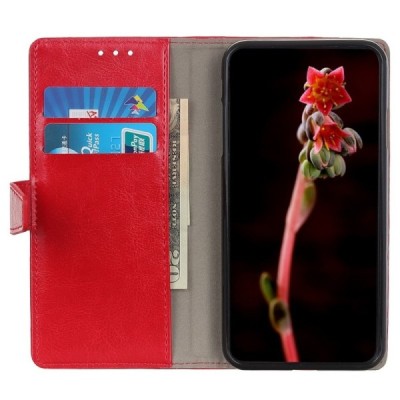 Realme C20 (C11 2021) atvēramais ādas sarkans maciņš (maks) | Vacins.lv