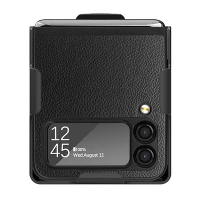 Samsung Galaxy Z Flip3 (F711) Rotary Belt Clip melns plastika apvalks | vacins.lv