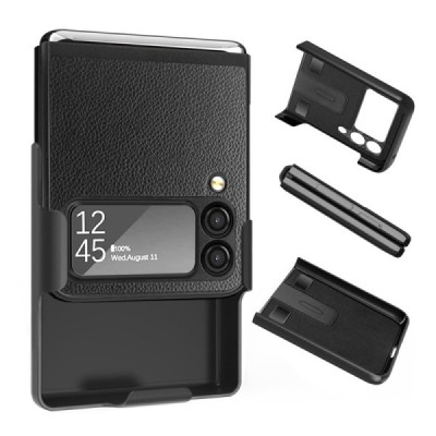 Samsung Galaxy Z Flip3 (F711) Rotary Belt Clip melns plastika apvalks | vacins.lv