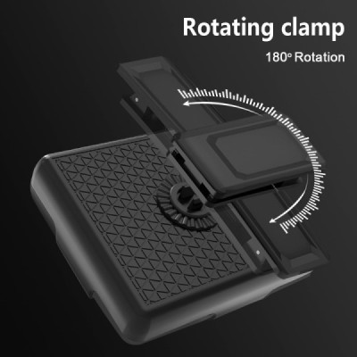 Samsung Galaxy Z Flip3 (F711) Rotary Belt Clip melns plastika apvalks | vacins.lv