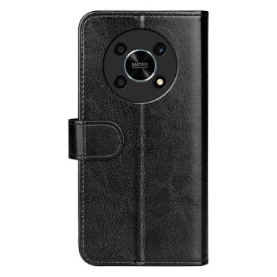 Huawei Honor Magic 4 Lite 5G atverčiamas juodas odinis dėklas - piniginė | Priedai.lt