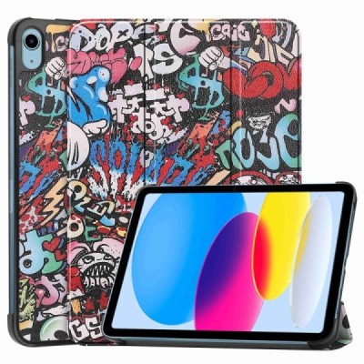Apple iPad 10.9" (2022) „Street Art“ atvēramais krāsains, maciņš | Vacins.lv