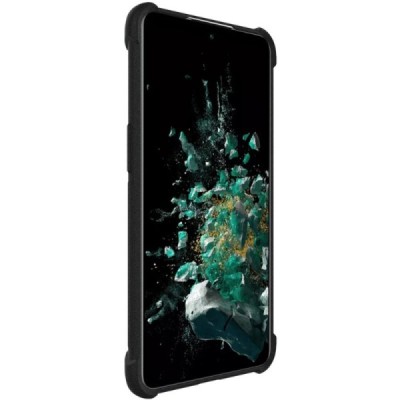 OnePlus 10T Imak pastiprinātas aizsardzības cieta silikona (TPU) melns vāciņš | Vacins.lv