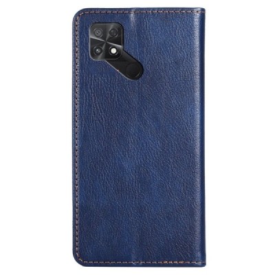 Xiaomi Poco C40 Solīds zils ādas atvērams maciņš | Vacins.lv