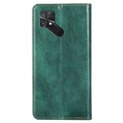 Xiaomi Poco C40 Solīds zaļš ādas atvērams maciņš | Vacins.lv