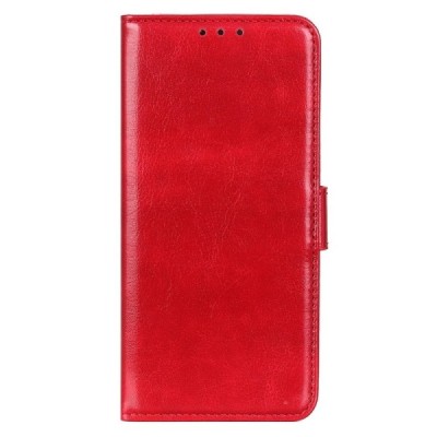 Xiaomi 12 Lite atverčiamas raudonas odinis dėklas - piniginė | Priedai.lt