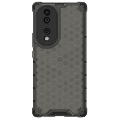 Honeycomb sustiprintos apsaugos Huawei Honor 70 pilkas kieto silikono (TPU) ir plastiko dėklas | Priedai.lt