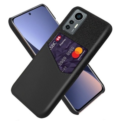 Xiaomi 12 Lite „KSQ“ Shell melns ādas apvalks ar iebūvētu karšu turētāju | Vacins.lv