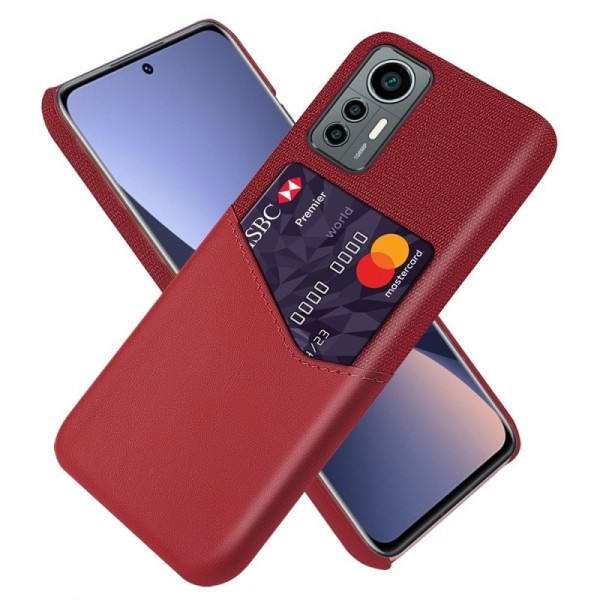 „KSQ“ Shell dėklas su kišenėle - raudonas (12 Lite)