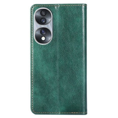 Solidus Huawei Honor 70 žalias odinis atverčiamas dėklas | Priedai.lt