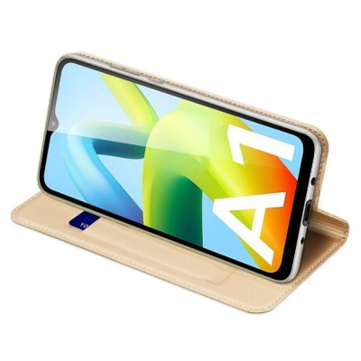 Xiaomi Redmi A1 „Dux Ducis“ Skin sērijas zelta ādas atvērams maciņš | Vacins.lv