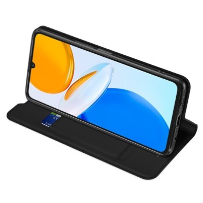 Huawei Honor X7 „Dux Ducis“ Skin sērijas melns ādas atvērams maciņš | Vacins.lv