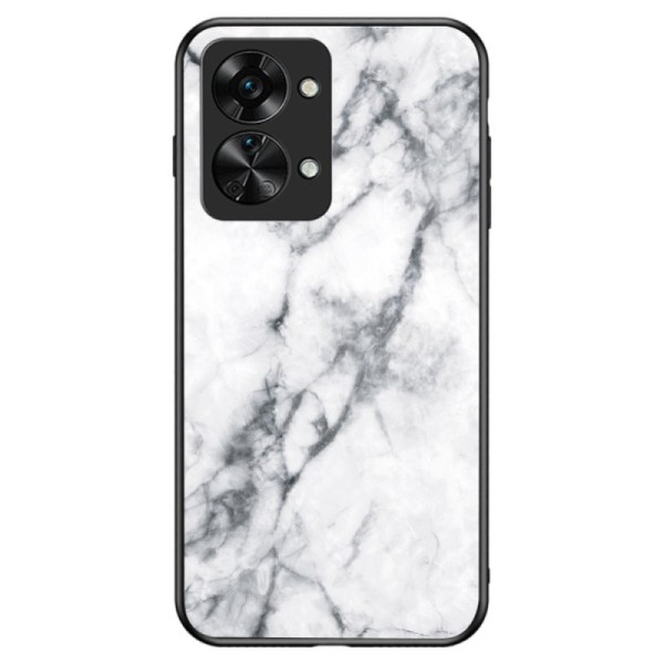„Marble“ cieta silikona (TPU) apvalks - balts (OnePlus Nord 2T 5G)