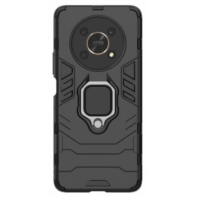 Sustiprintos apsaugos „Kickstand“ Huawei Honor Magic 4 Lite 5G juodas kieto silikono (TPU) ir plastiko dėklas | Priedai.lt