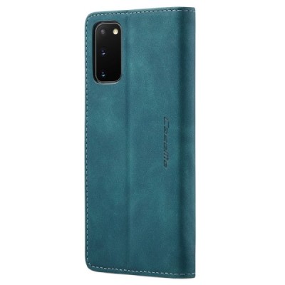 Samsung Galaxy S20 (G980) CaseMe Retro solīds atvēramais ādas zaļš maciņš - maks | Vacins.lv