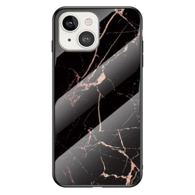 Apple iPhone 14 „Marble“ cieta silikona (TPU) melns / zelta apvalks | vacins.lv