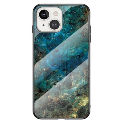 Apple iPhone 14 „Marble“ cieta silikona (TPU) zils apvalks | vacins.lv