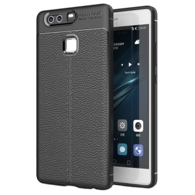 Huawei P9 FOCUS kieto silikono TPU juodas dėklas - nugarėlė | Priedai.lt