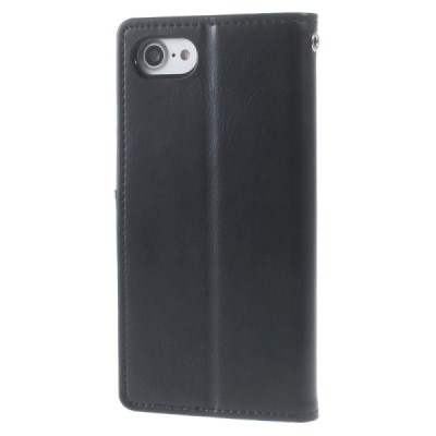 Mercury Blue Moon Fix Apple iPhone 7 (iPhone 8) atvērams melns ādas maciņš | Vacins.lv