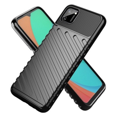 Realme C11 „Twill“ cieta silikona (TPU) melns apvalks | vacins.lv