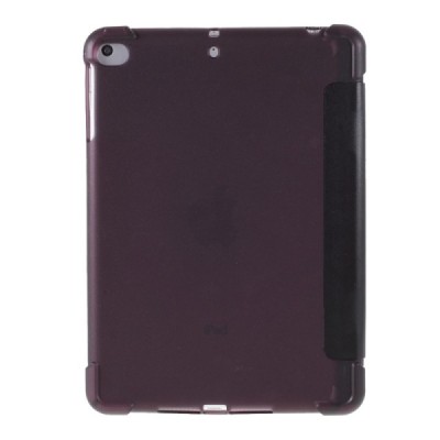 Apple iPad Mini (iPad Mini 2, iPad Mini 3, iPad Mini 4, iPad Mini 5) atvēramais melns maciņš - maks ar vietu, kur ielikt stylus 