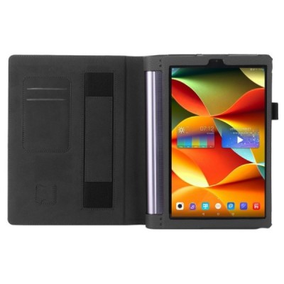 Lenovo Yoga Tab 3 Pro 10.1" ir Yoga Tab 3 Plus 10.1" „Leather“ atverčiamas juodas odinis dėklas (sulankstomas) | Priedai.lt