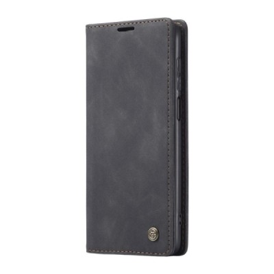 Xiaomi Redmi Note 9 Pro CaseMe Retro solīds atvēramais ādas melns maciņš - maks | Vacins.lv