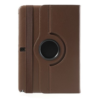 Samsung Galaxy Note 10.1 2014 P600 (P605) atvēramais brūns ādas futrālis, grozās 360° grādu apjomā / Vacins.lv